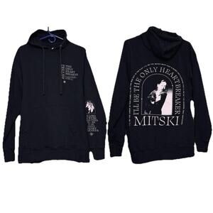 Mitski Laurel Hell 2022 Tour Large Hoodie Sweatshirt Black The Only Heartbreaker